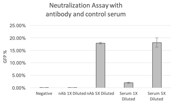 Neutralization Assay with antibody and control serum
