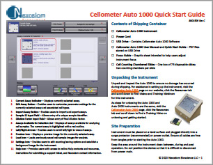 Cellometer Auto 1000 Quick Start Guide